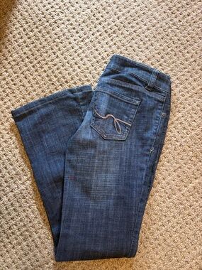 Dynamite Denim Women's Flare Jeans with Curved Pocket Stitching